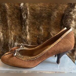 Brown Suede Women's Heels